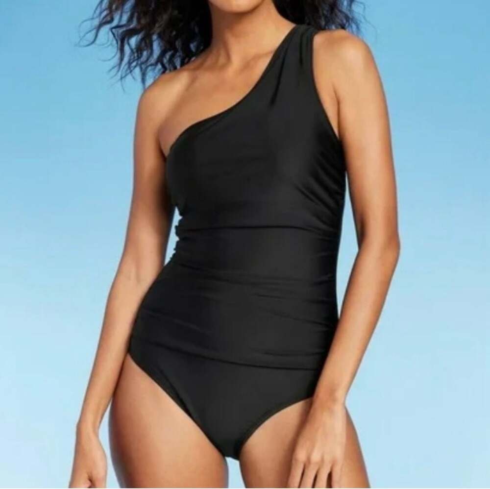 Kona Sol Swim Tummy Control One Piece Black, MD - Picture 2 of 6